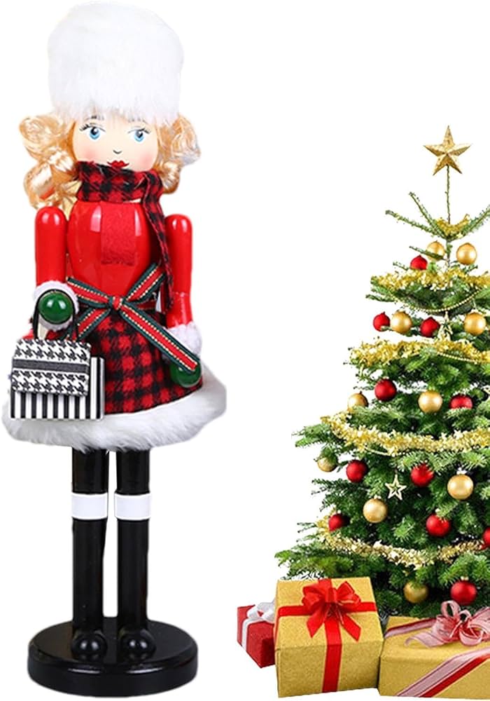 クリスマスの装飾におすすめ！！150cmのくるみ割り人形 Amazon.co.jp: 木製ホリデーレディくるみ割り人形 - クリスマスくるみ